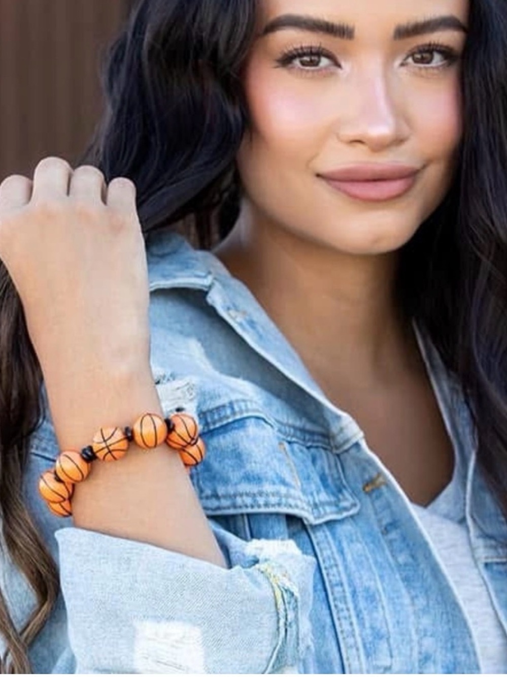 Plunder Design Fashion Jewelry Got Game Basketball Elastic Bracelet NWOT - Picture 3 of 7